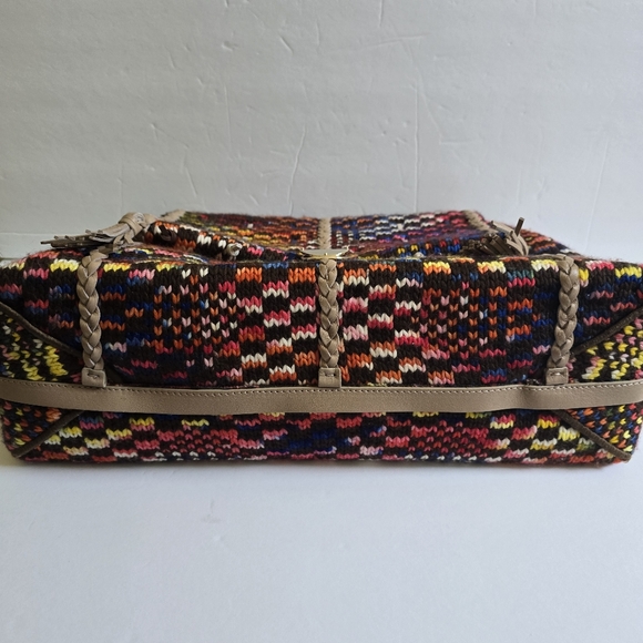 Chloé Penelope Large Braided Wool Leather Shoulder Bag Multicolor - Picture 9 of 14